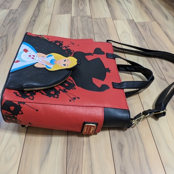 EUC! Loungefly Disney Alice In Wonderland Villians Convertible Tote Bag Backpack - Picture 4 of 16